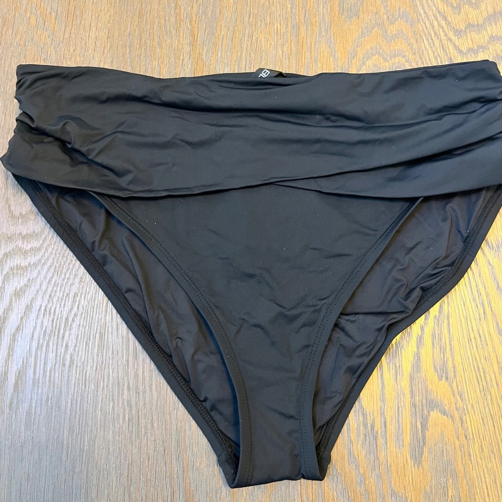 La Blanca Black Tummy Control High Waist Swim Bottoms Plus Size 16